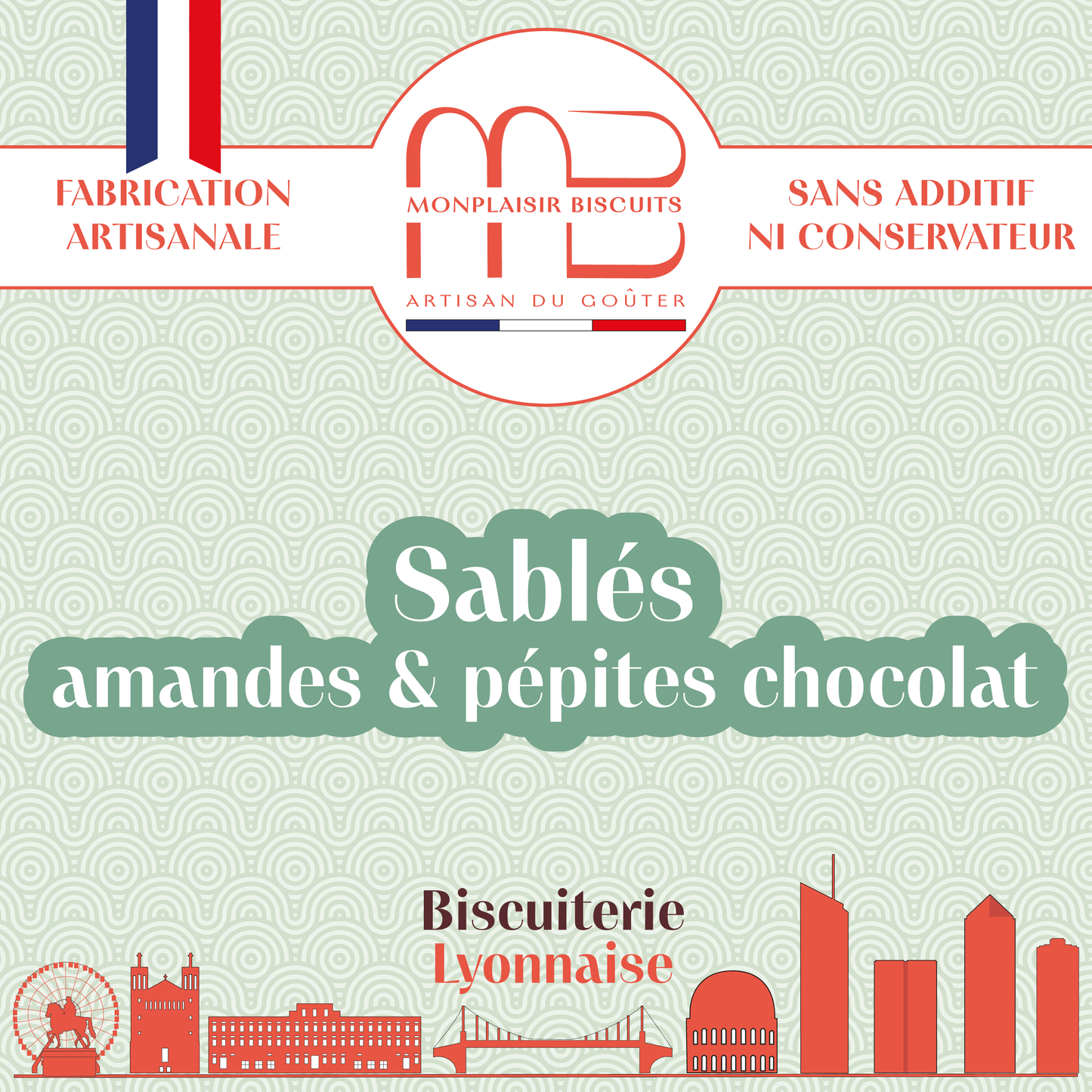 Sablés Vanille Amandes et pépites de chocolat noir