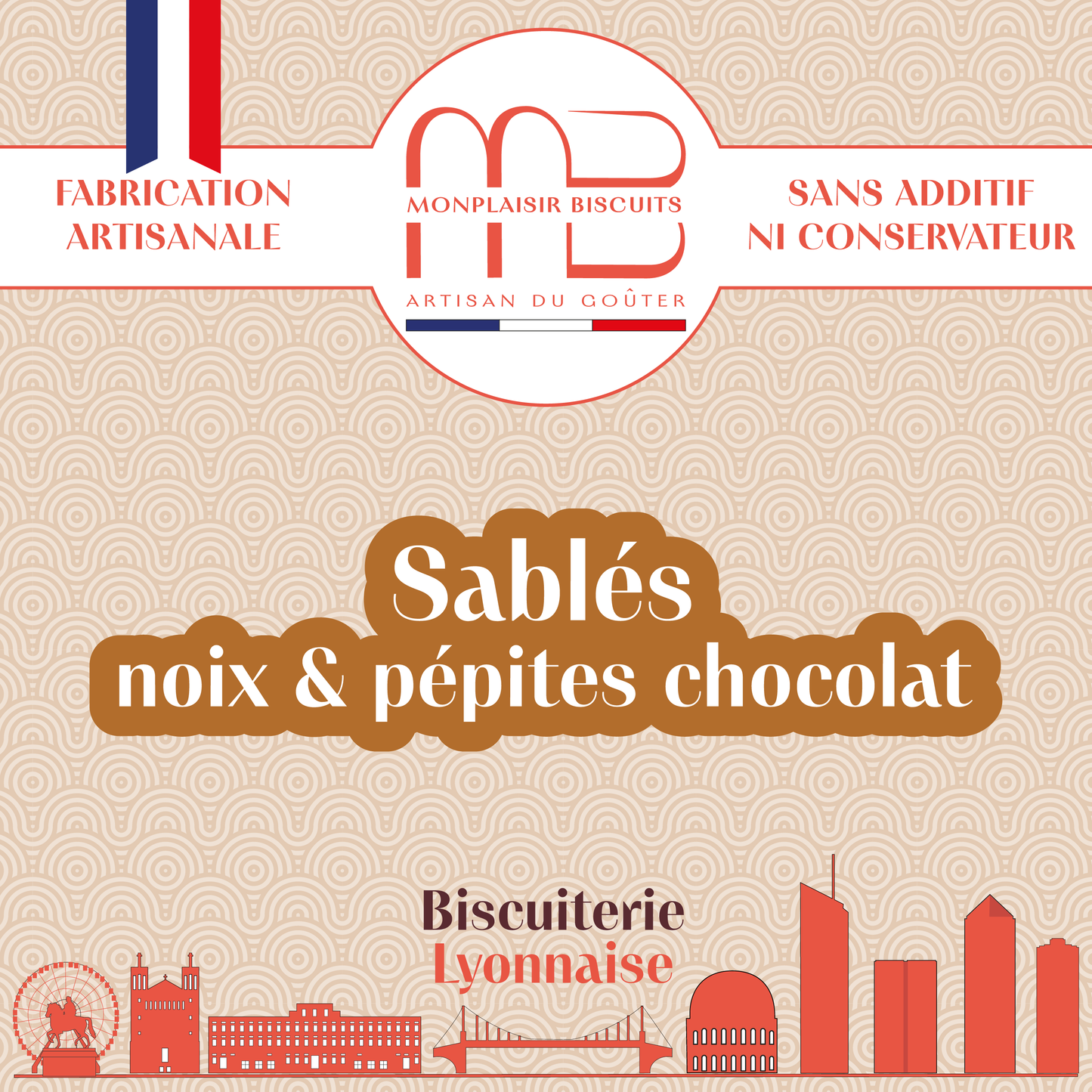 Sablés Vanille Noix et pépites de chocolat noir