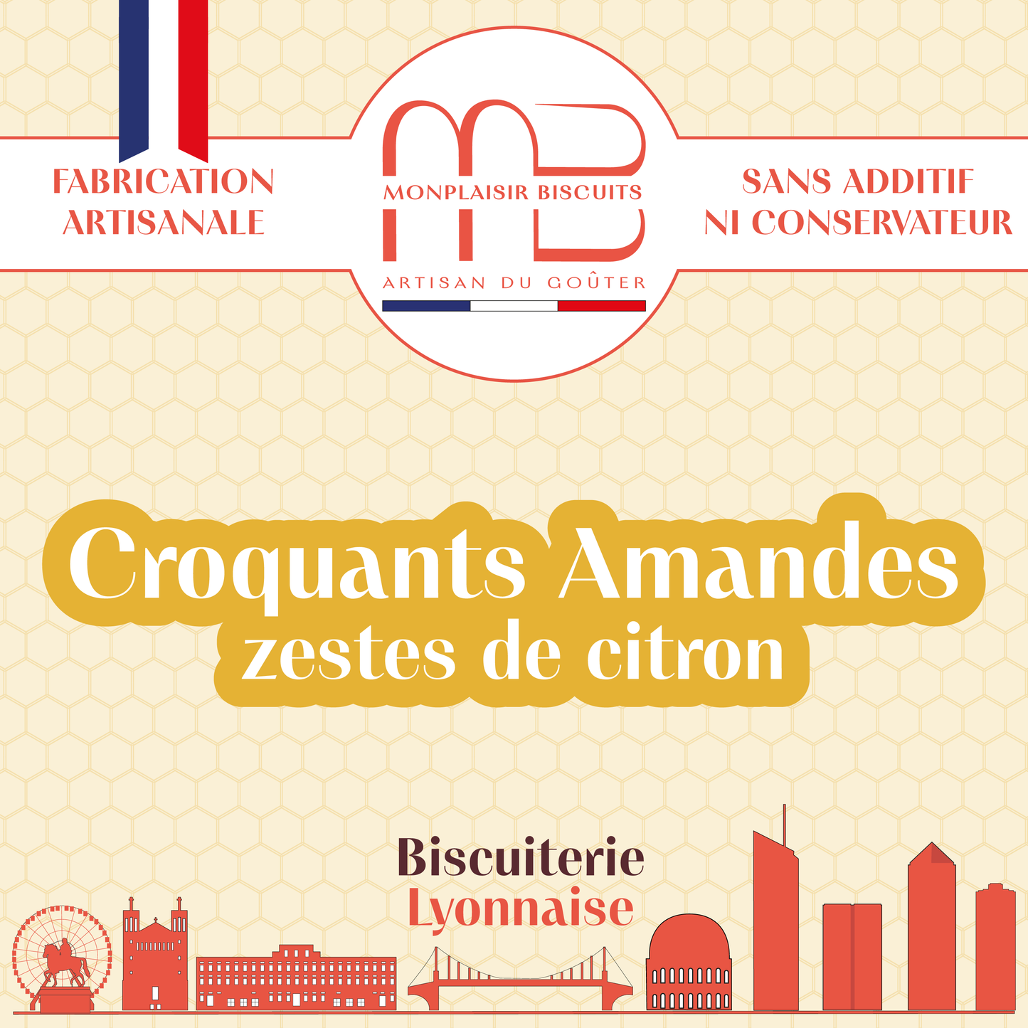 Croquants Amandes aux zestes de citron