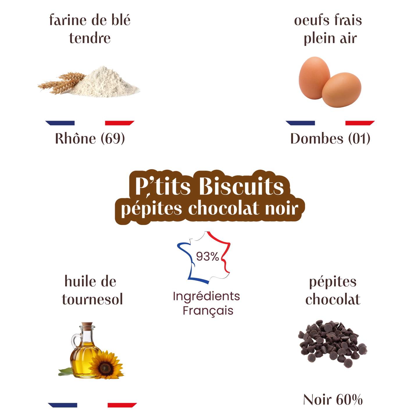P'tits Biscuits aux pépites de chocolat noir