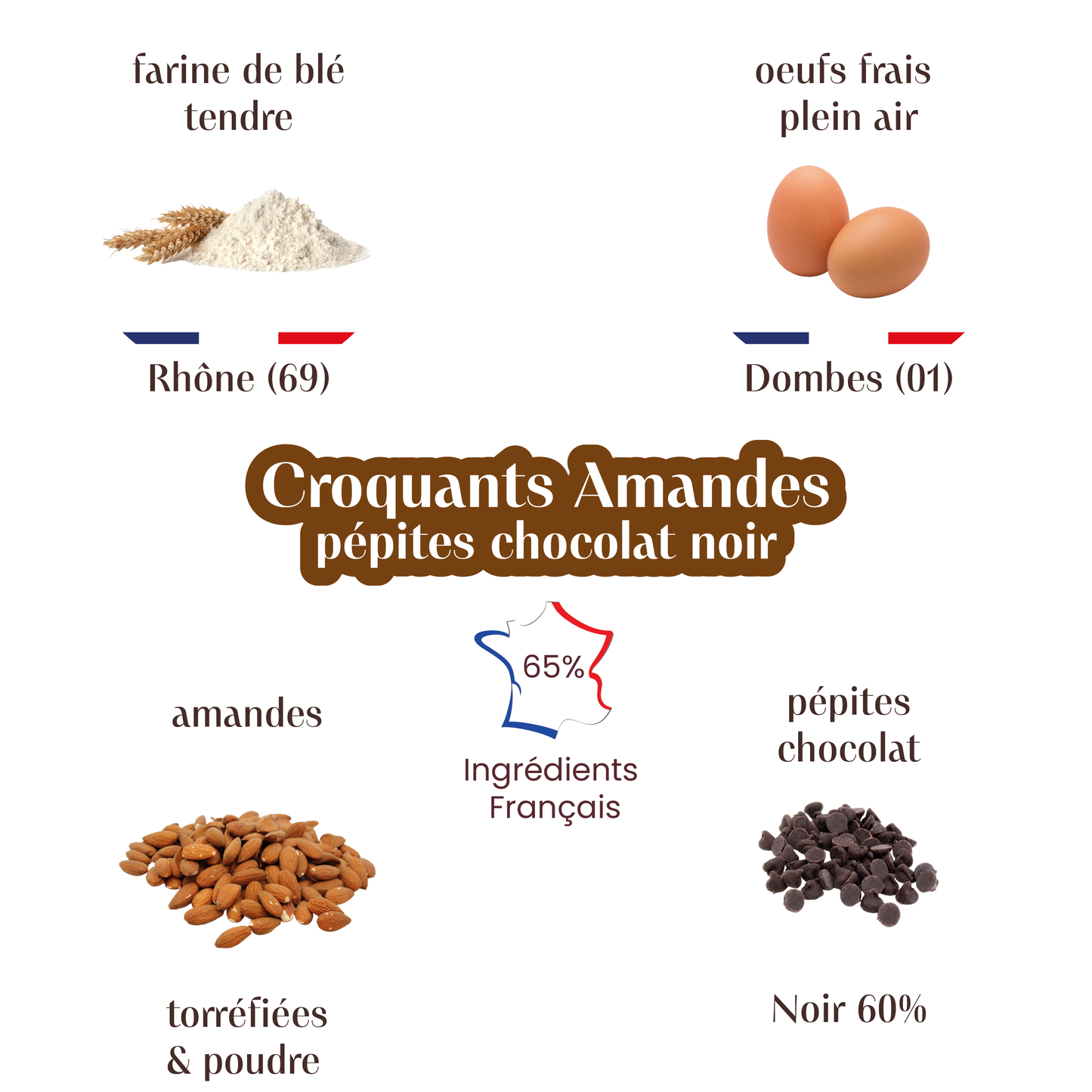 Croquants Amandes aux pépites de chocolat noir