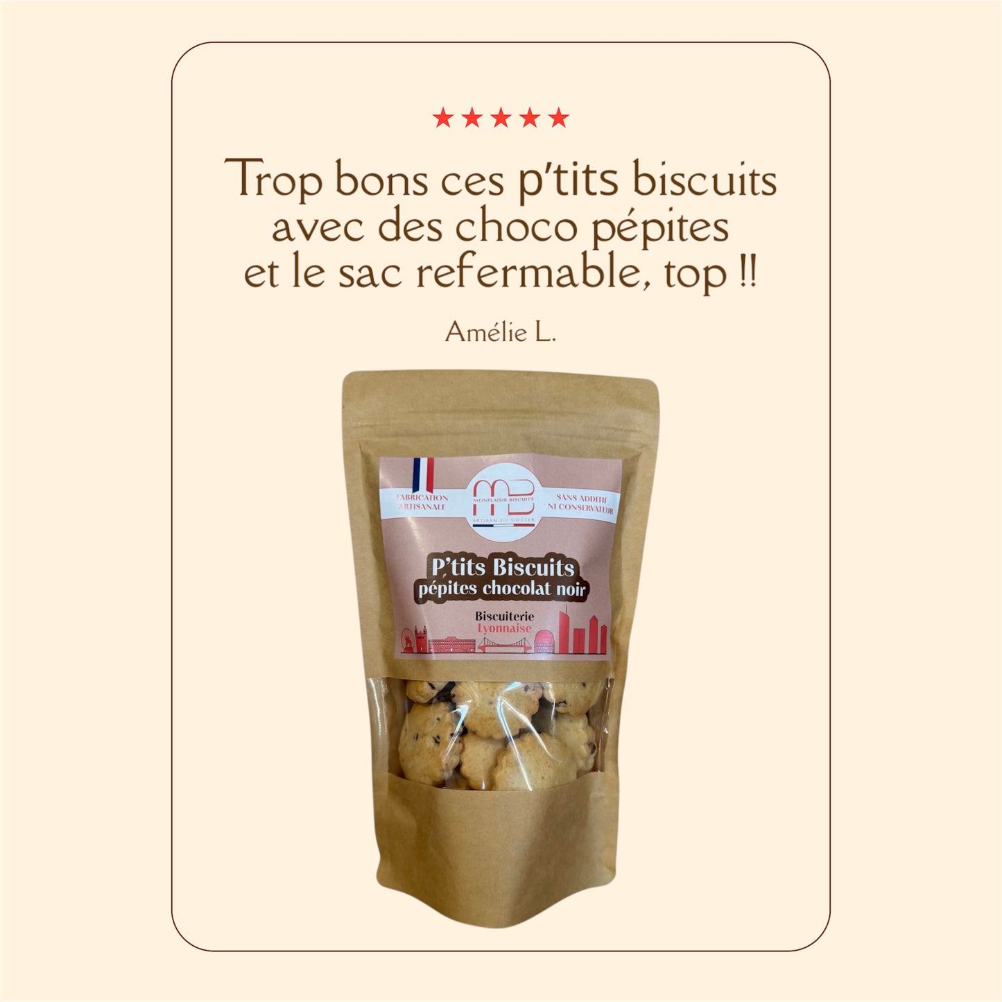 P'tits Biscuits aux pépites de chocolat noir