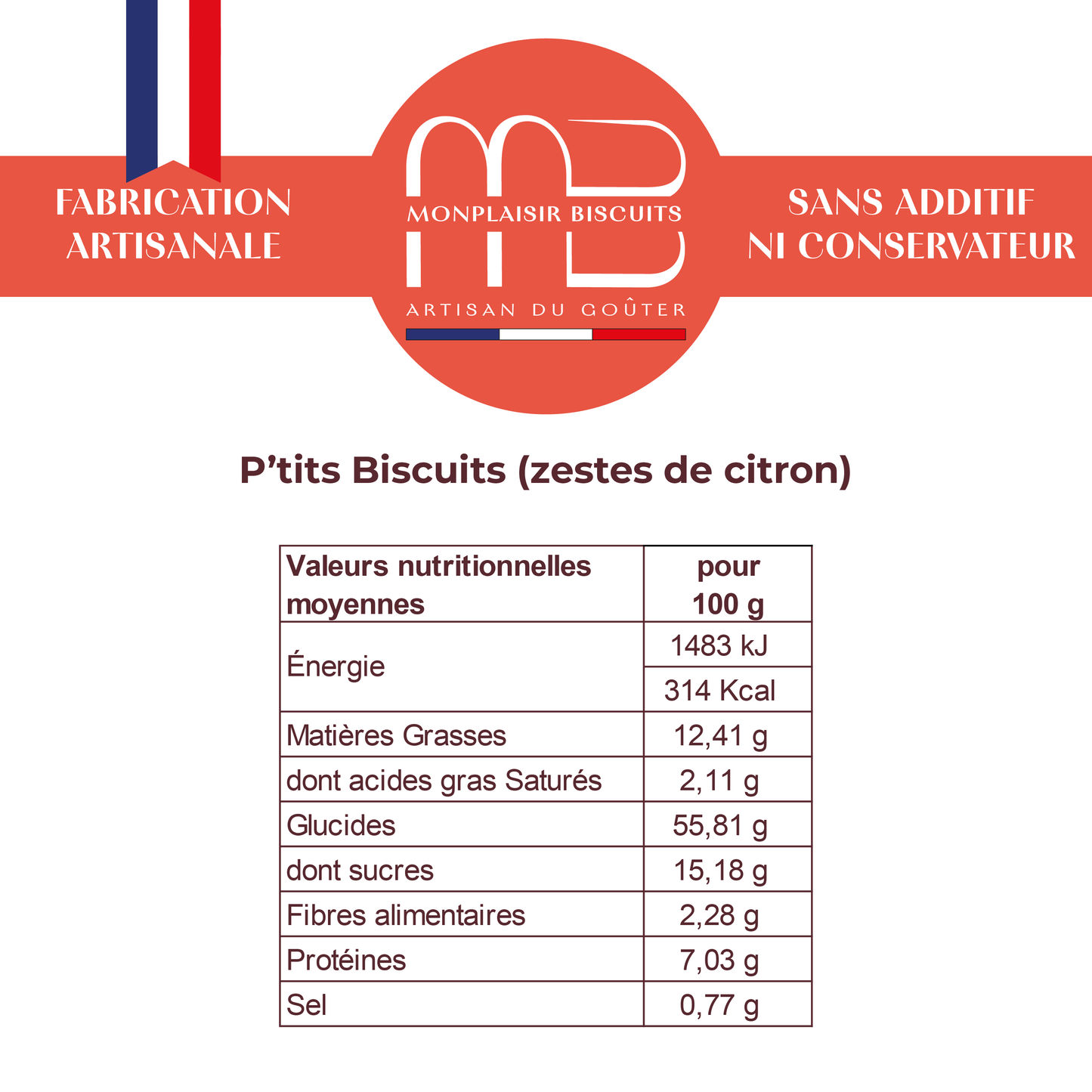 P'tits Biscuits aux zestes de citron