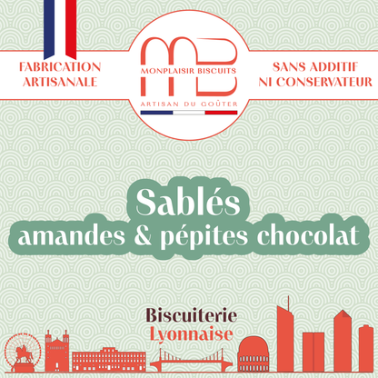 Sablés Vanille Amandes et pépites de chocolat noir