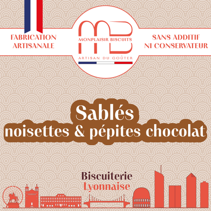 Sablés Vanille Noisettes et pépites de chocolat noir