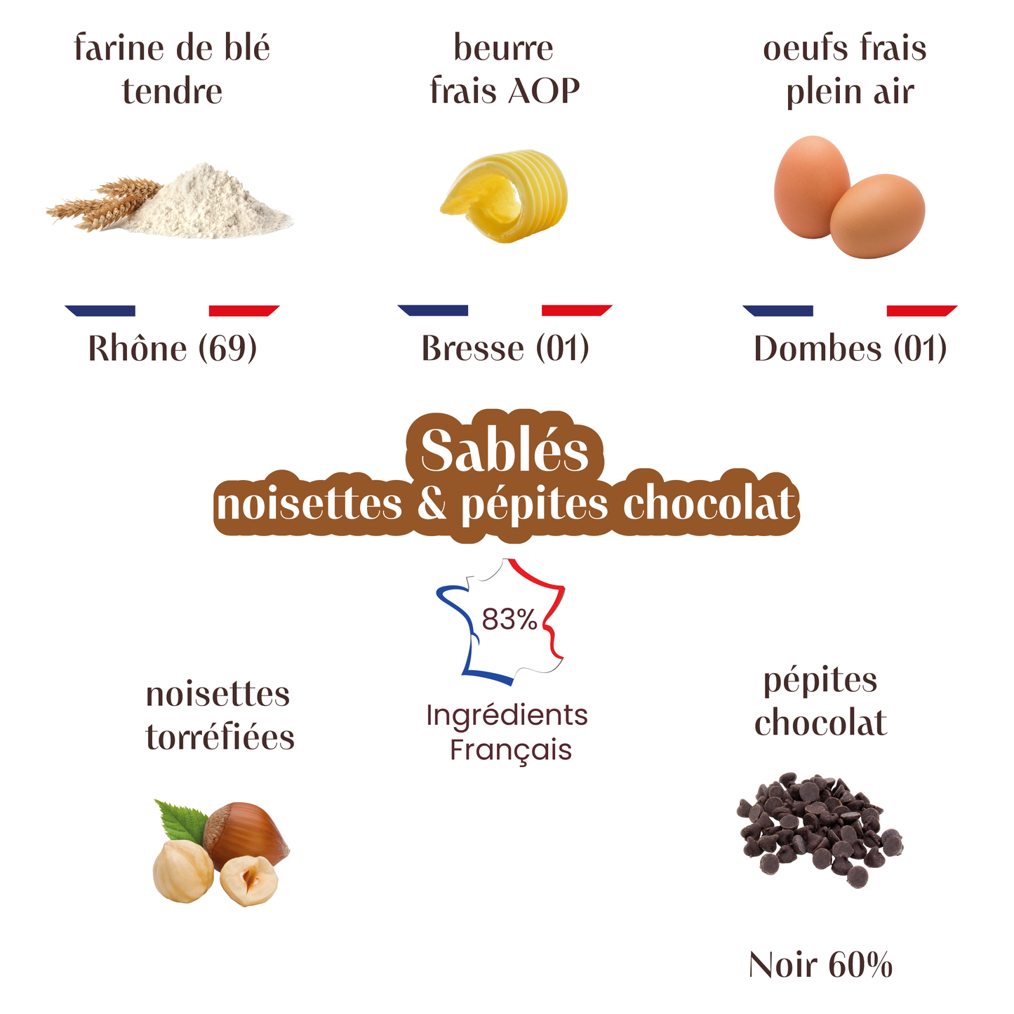 Sablés Vanille Noisettes et pépites de chocolat noir