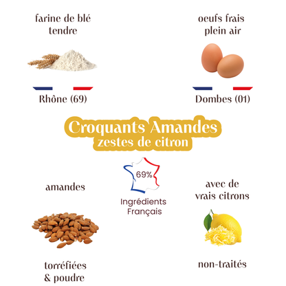 Croquants Amandes aux zestes de citron