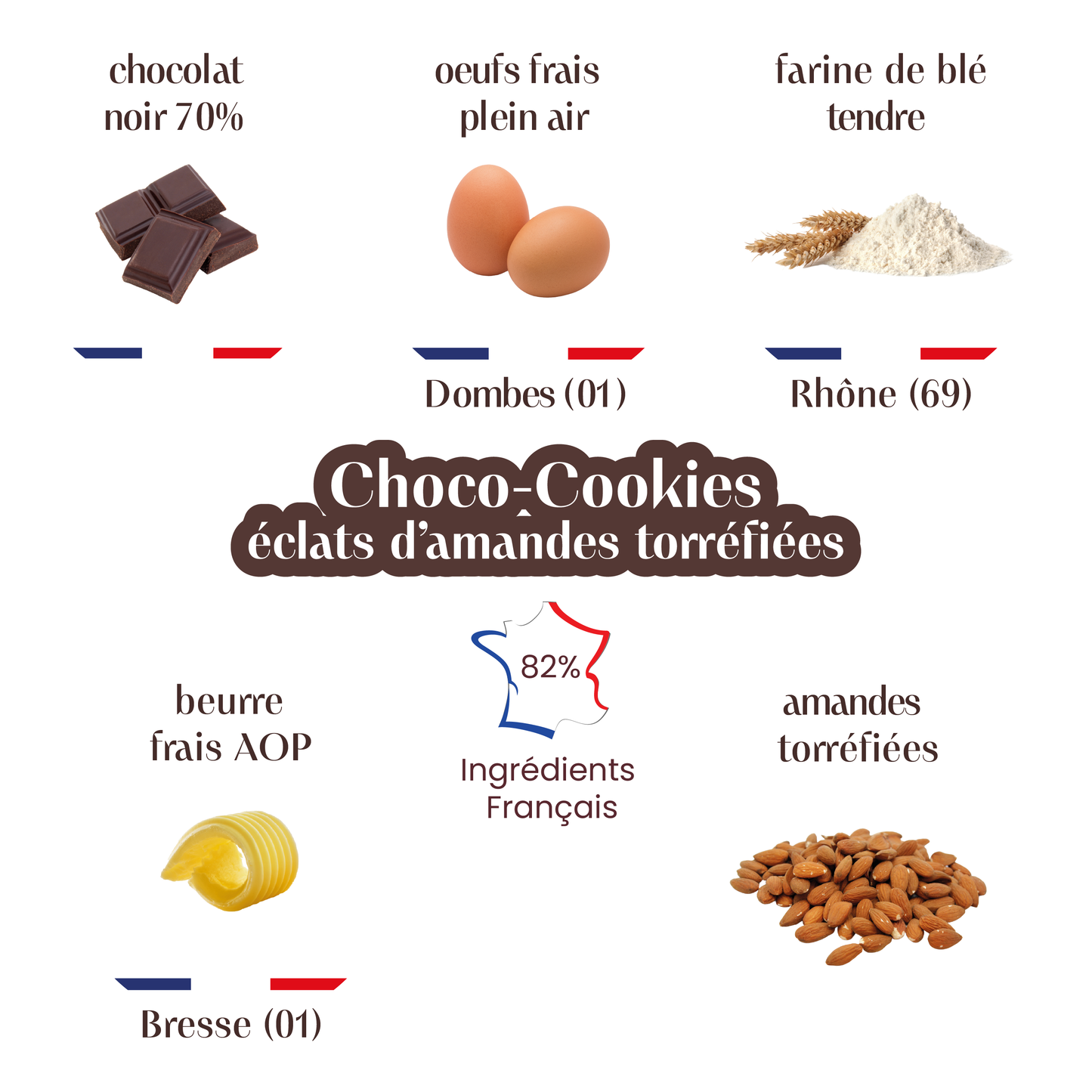 Choco-Cookies Eclats d'amandes