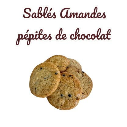 Sablés Vanille Amandes et pépites de chocolat noir