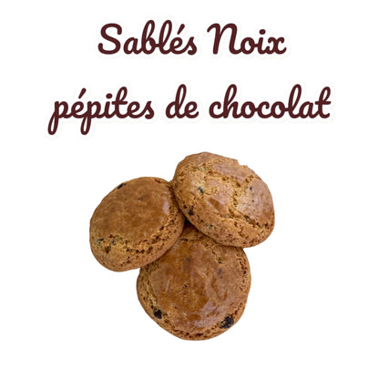 Sablés Vanille Noix et pépites de chocolat noir