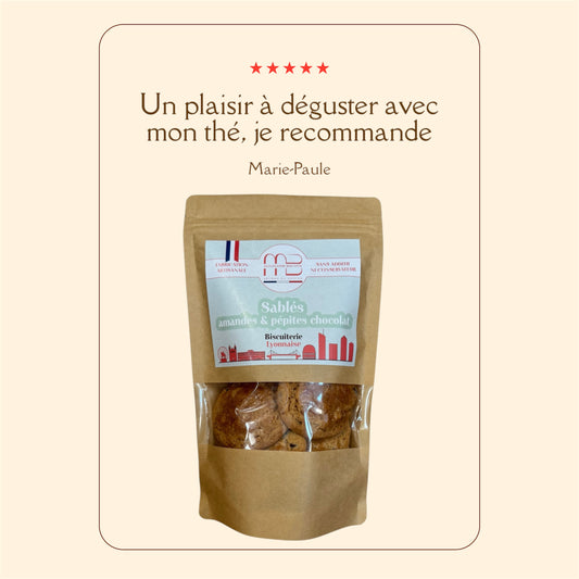 Sablés Vanille Amandes et pépites de chocolat noir