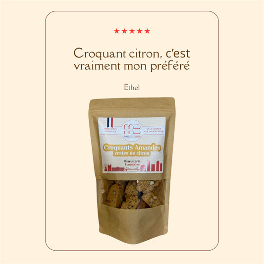 Croquants Amandes aux zestes de citron