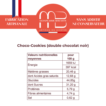 Choco-Cookies Double chocolat noir