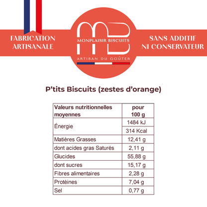 P'tits Biscuits aux zestes d'orange