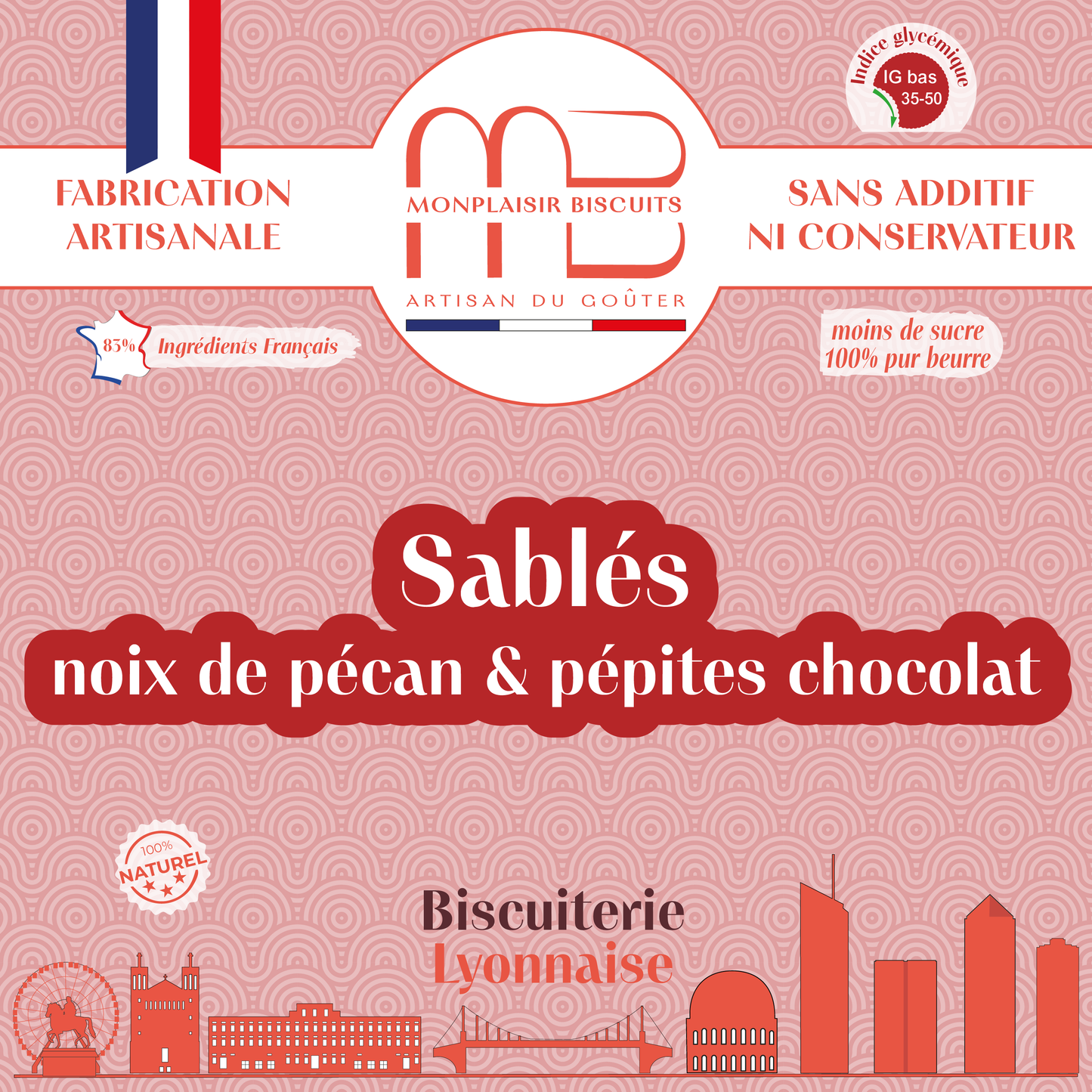 Sablés Vanille Pécan et pépites de chocolat noir
