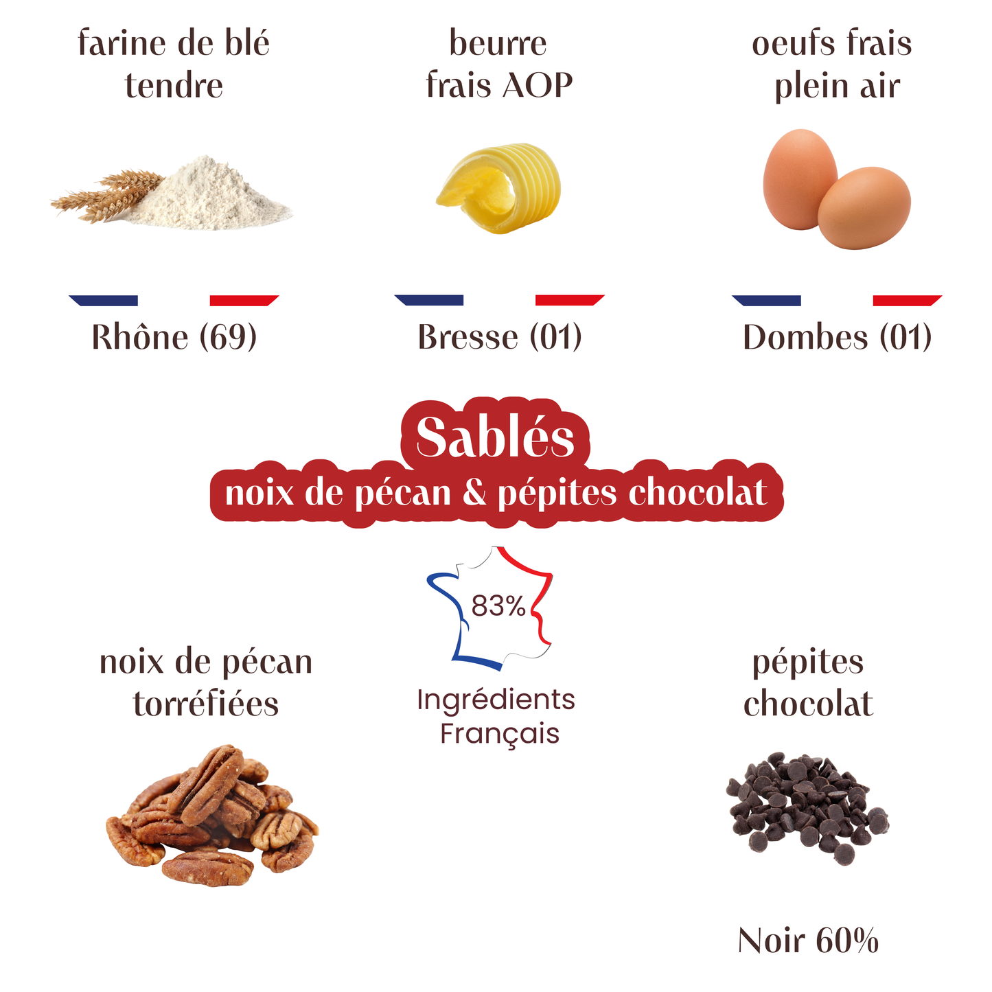 Sablés Vanille Pécan et pépites de chocolat noir